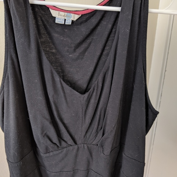 Boden stretchy ruched black tank top - Picture 2 of 5